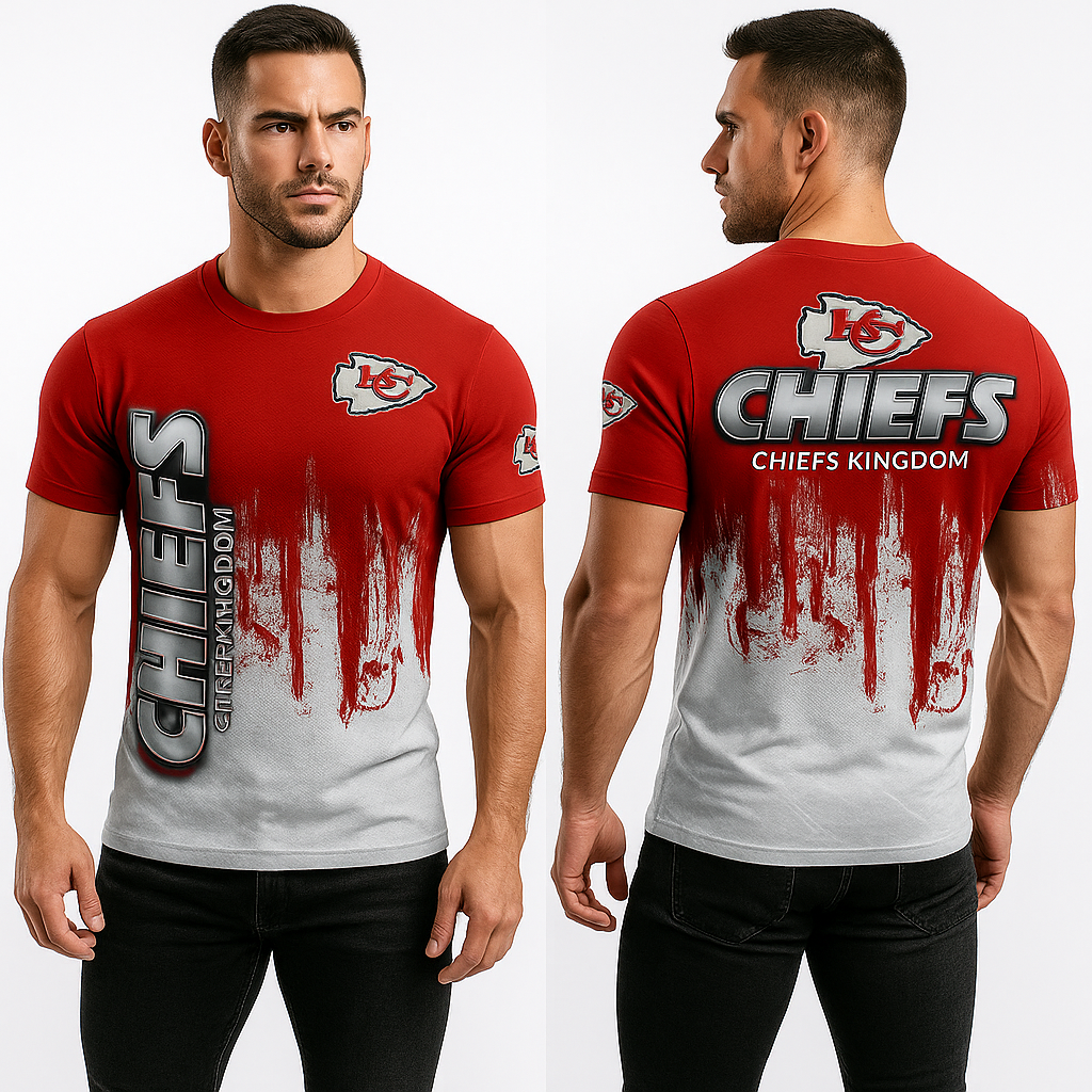 Kansas City Chiefs T-Shirt | NFL Chiefs Kingdom Fan Gear x Red & White Game Day Tee