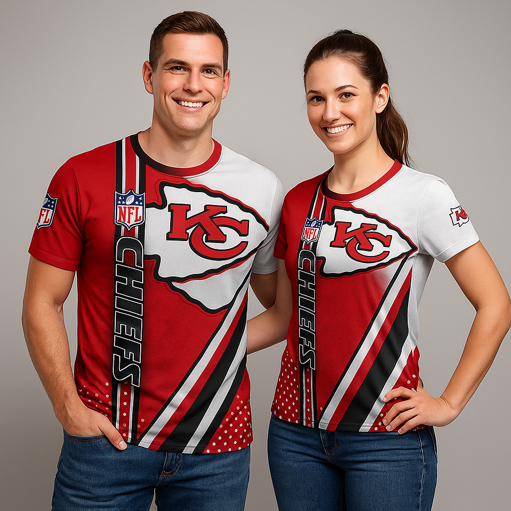 Kansas City Chiefs T-Shirt | NFL Fan Gear | Red & White Game Day Tee x Unisex