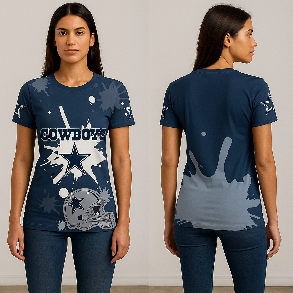 Dallas Cowboys T-Shirt | NFL Fan Gear x Blue & White Game Day Tee | Unisex Apparel