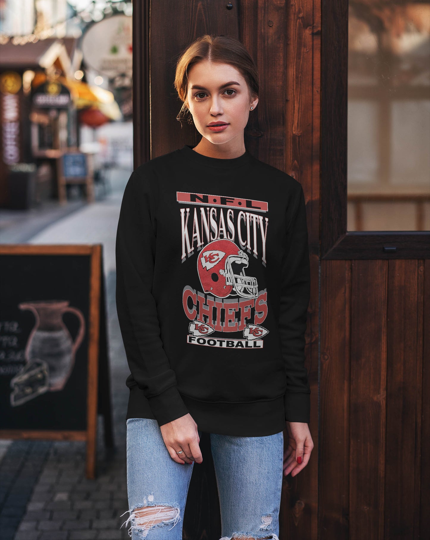 Kansas City Chiefs Vintage Sweatshirt – NFL Football Fan Crewneck