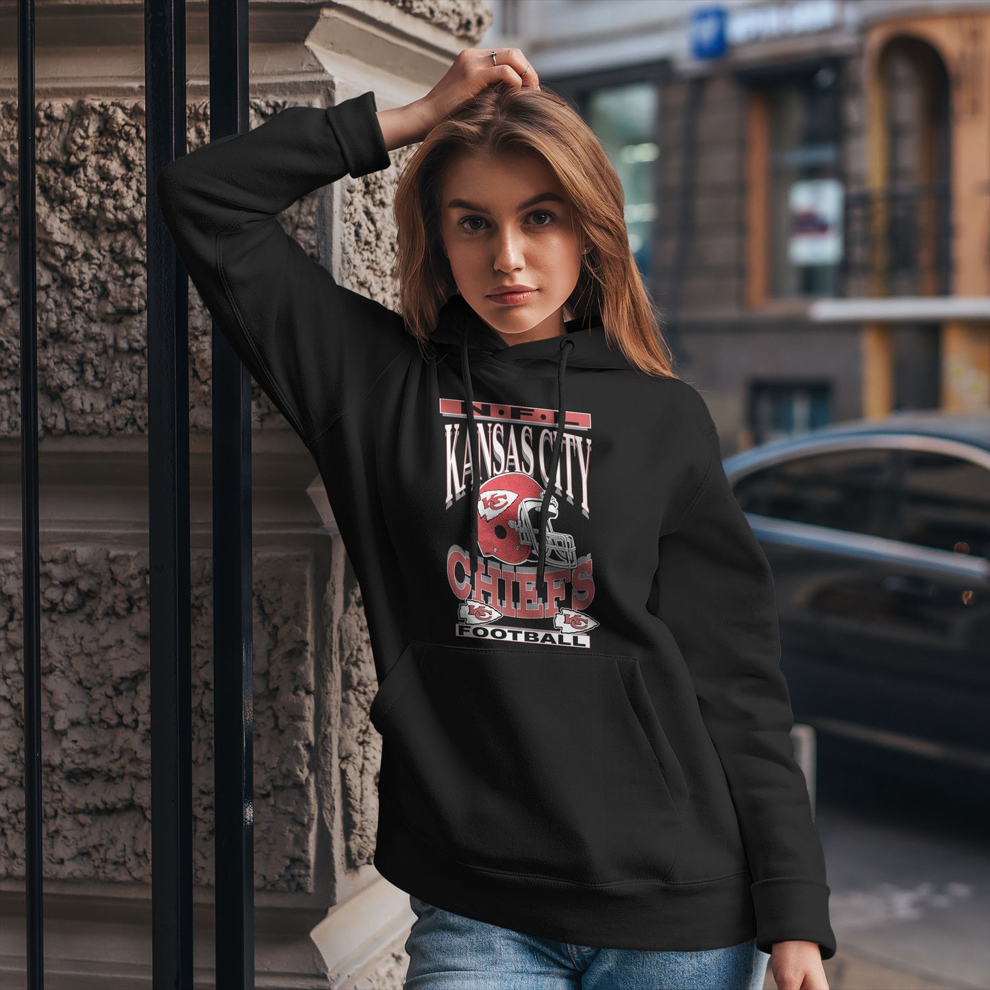 Kansas City Chiefs Vintage NFL Hoodie – Retro Game Day Pullover for Football Fans