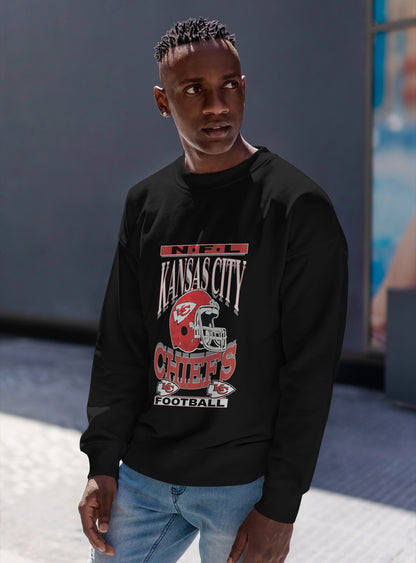 Kansas City Chiefs Vintage Sweatshirt – NFL Football Fan Crewneck