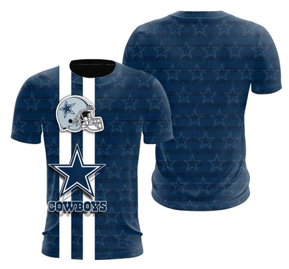 Dallas Cowboys T-Shirt | NFL Fan Gear x Blue Star Helmet Game Day Tee | Unisex Apparel