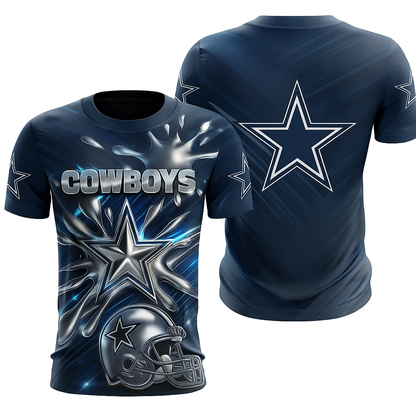 Dallas Cowboys T-Shirt | NFL Fan Gear x Silver Star Game Day Tee | Unisex Apparel