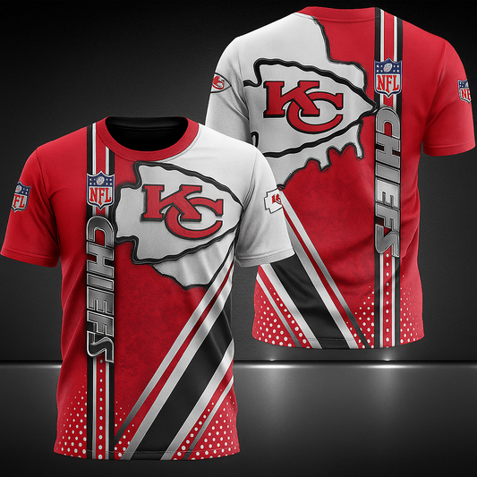 Kansas City Chiefs T-Shirt | NFL Fan Gear | Red & White Game Day Tee x Unisex