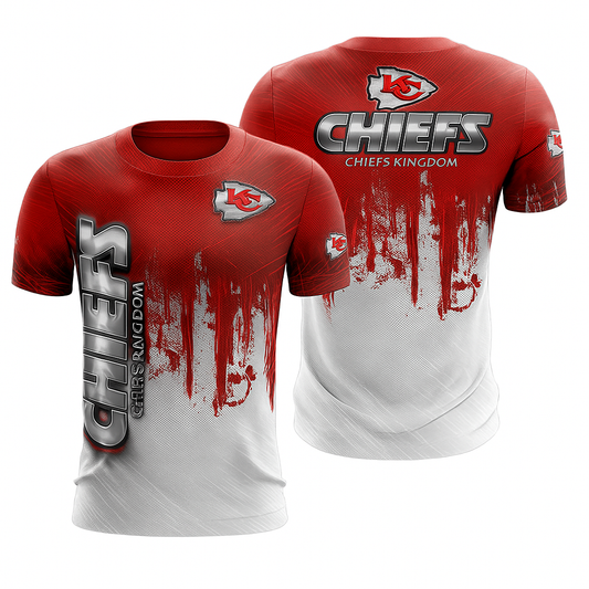 Kansas City Chiefs T-Shirt | NFL Chiefs Kingdom Fan Gear x Red & White Game Day Tee