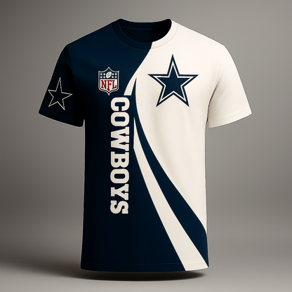 Dallas Cowboys T-Shirt x NFL Fan Apparel | Stylish Half-Split Football Tee