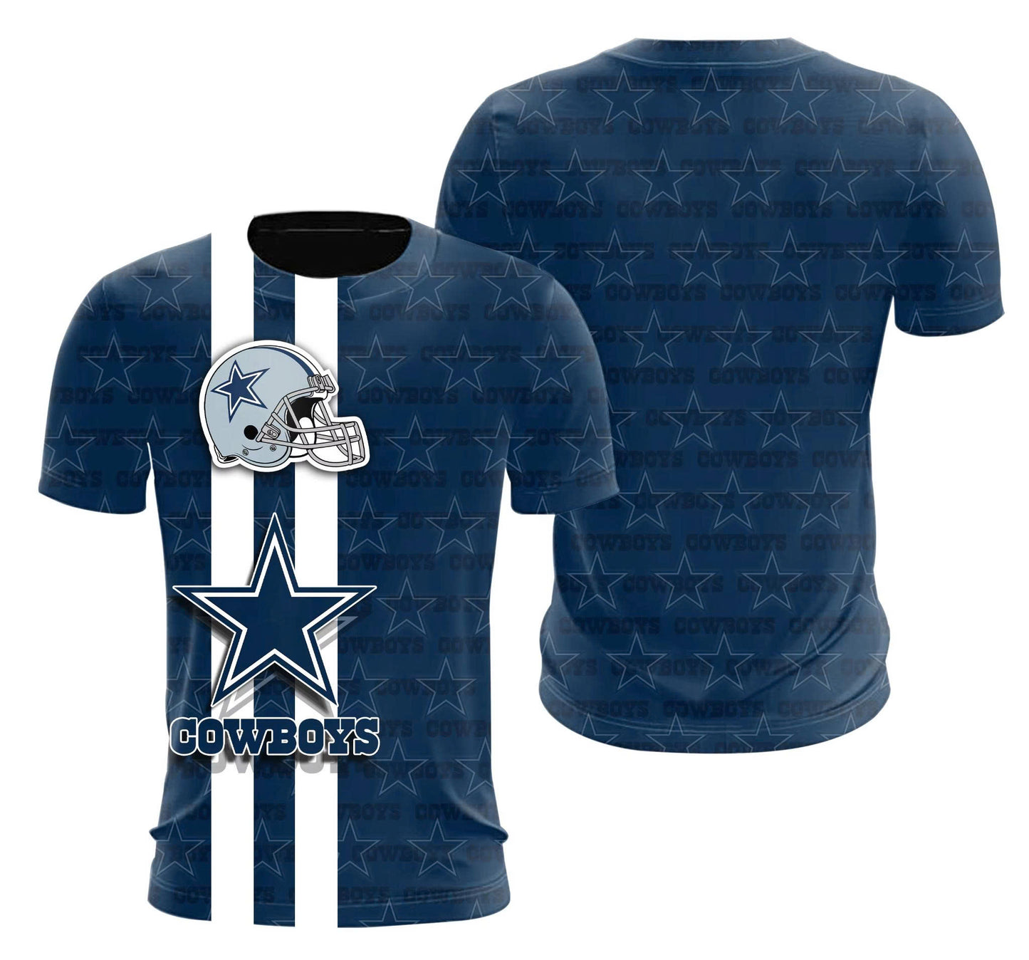 Dallas Cowboys T-Shirt | NFL Fan Gear x Blue Star Helmet Game Day Tee | Unisex Apparel