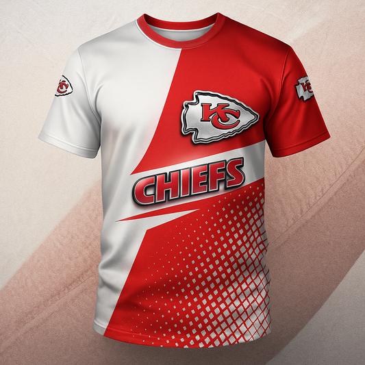 Kansas City Chiefs T-Shirt | NFL Fan Apparel | Red & White Game Day Tee | Unisex