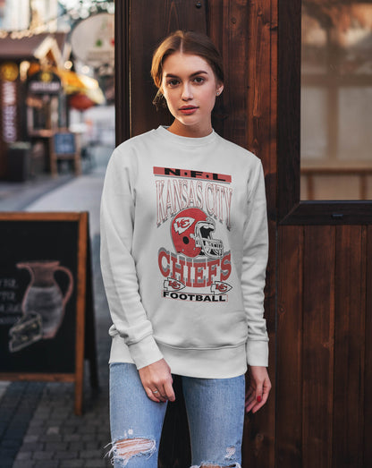Kansas City Chiefs Vintage Sweatshirt – NFL Football Fan Crewneck