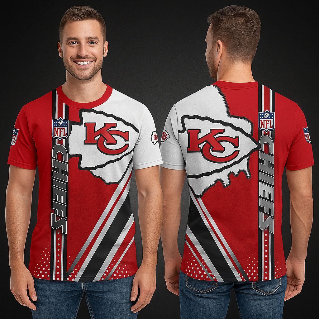 Kansas City Chiefs T-Shirt | NFL Fan Gear | Red & White Game Day Tee x Unisex