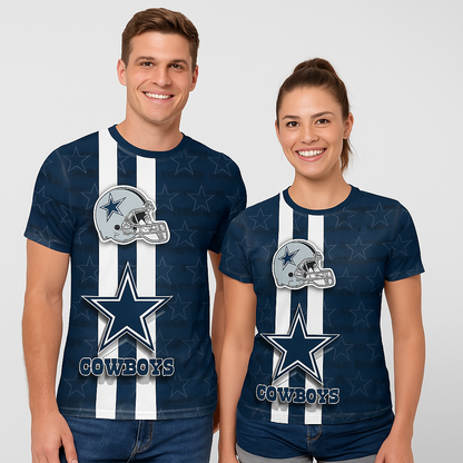 Dallas Cowboys T-Shirt | NFL Fan Gear x Blue Star Helmet Game Day Tee | Unisex Apparel