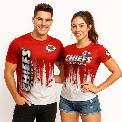 Kansas City Chiefs T-Shirt | NFL Chiefs Kingdom Fan Gear x Red & White Game Day Tee