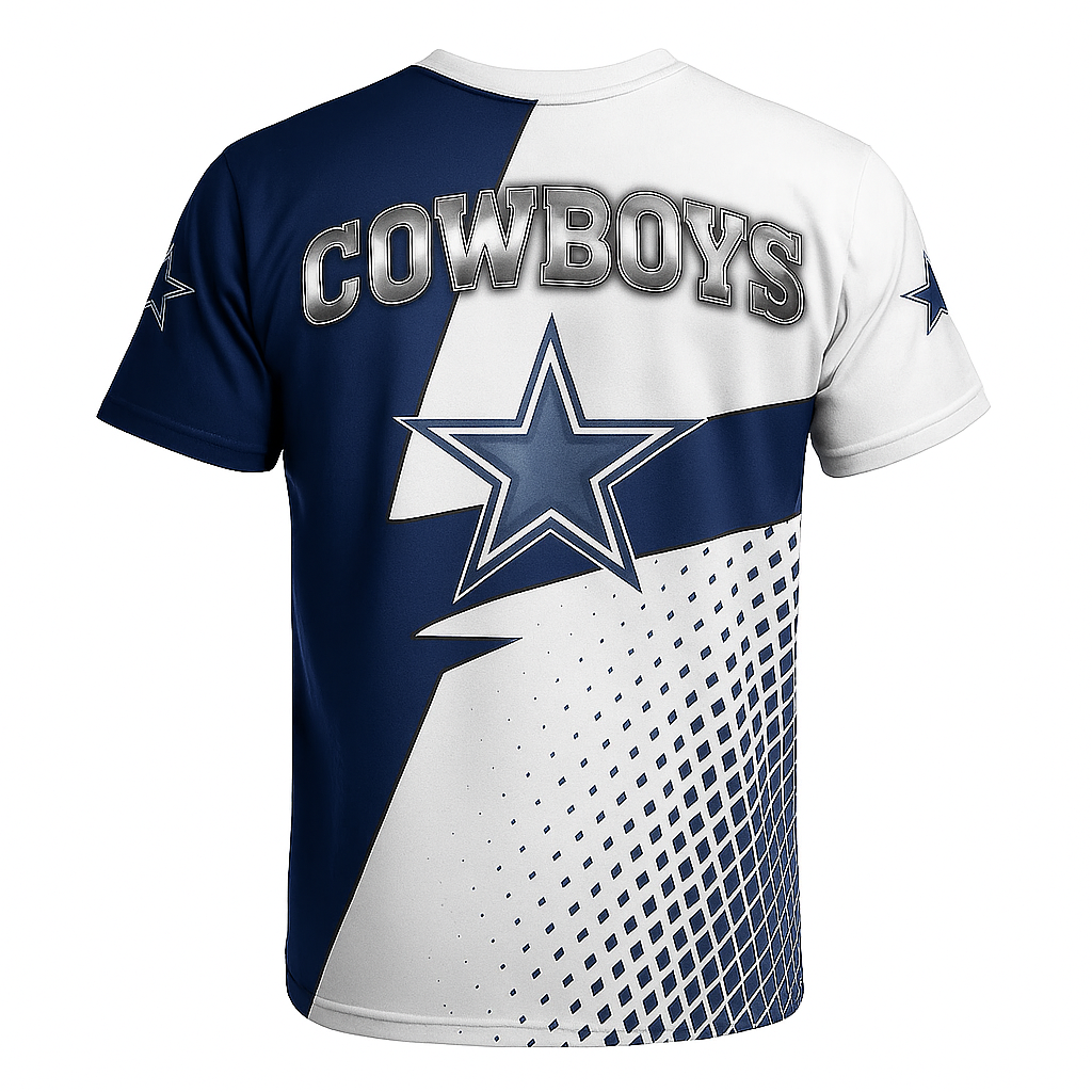 Dallas Cowboys T-Shirt | NFL Fan Gear x Blue & White Star Game Day Tee | Unisex