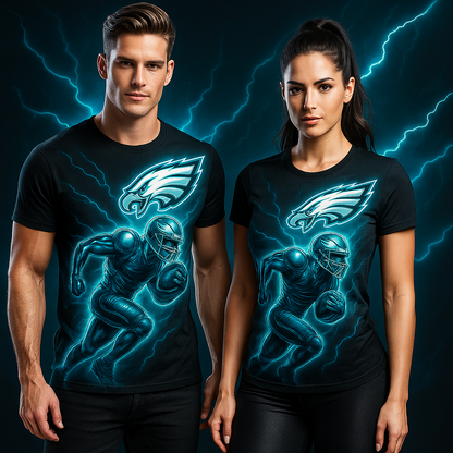 Philadelphia Eagles NFL T-Shirt | Electric Graphic Football Tee | Eagles Fan Apparel