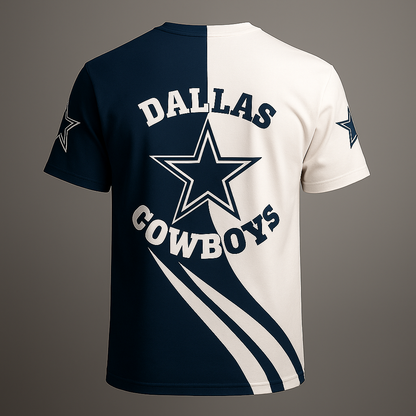 Dallas Cowboys T-Shirt x NFL Fan Apparel | Stylish Half-Split Football Tee