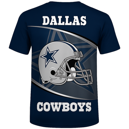 Dallas Cowboys T-Shirt | NFL Fan Gear x Blue Helmet Game Day Tee | Unisex Apparel