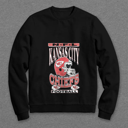 Kansas City Chiefs Vintage Sweatshirt – NFL Football Fan Crewneck