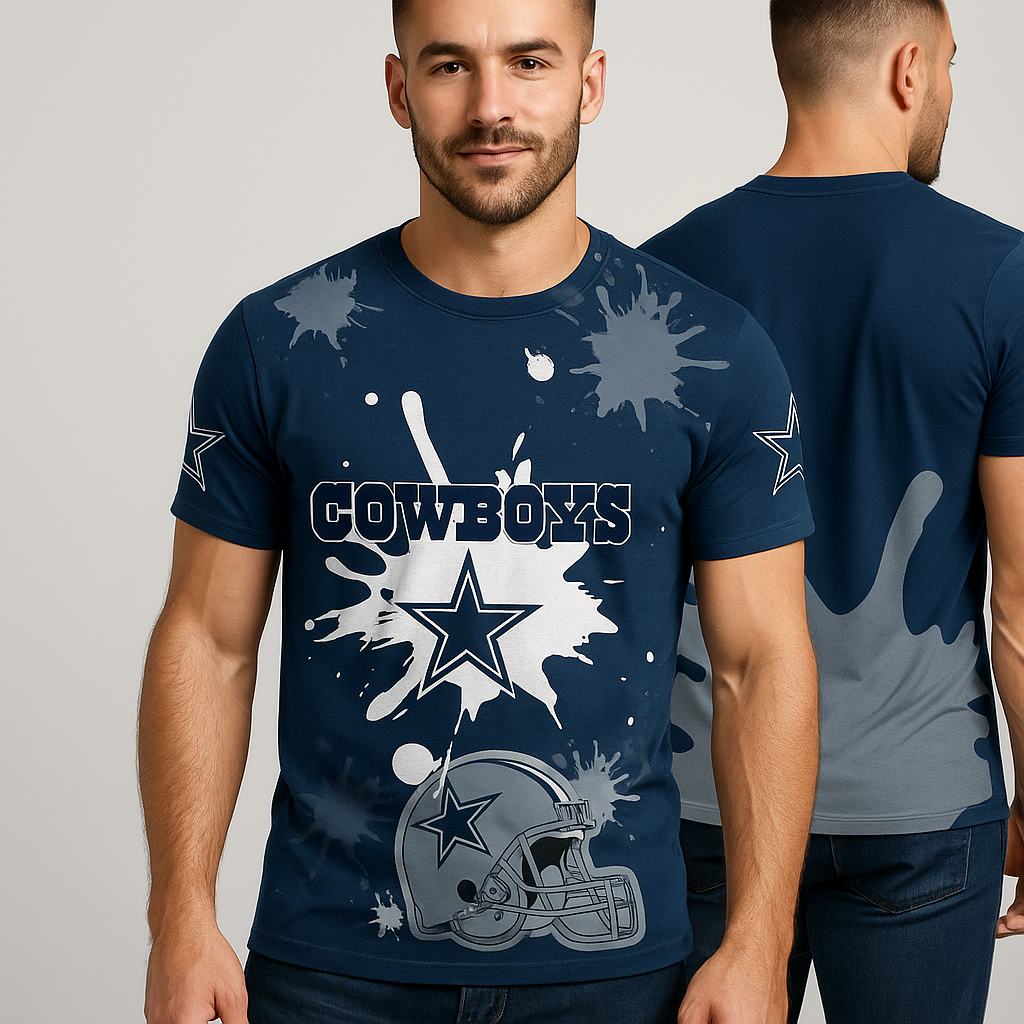 Dallas Cowboys T-Shirt | NFL Fan Gear x Blue & White Game Day Tee | Unisex Apparel