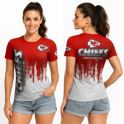 Kansas City Chiefs T-Shirt | NFL Chiefs Kingdom Fan Gear x Red & White Game Day Tee