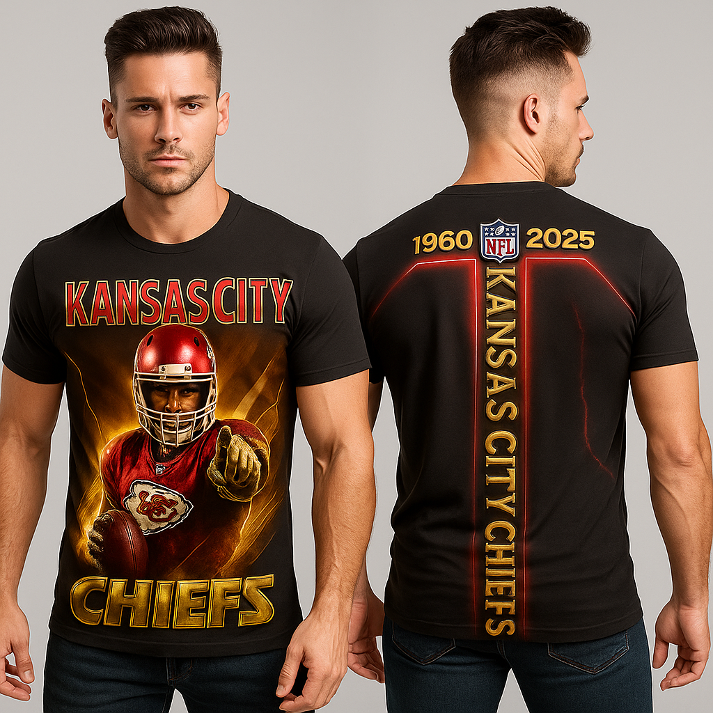 Kansas City Chiefs T-Shirt | NFL 1960–2025 Anniversary Fan Tee x Game Day Apparel