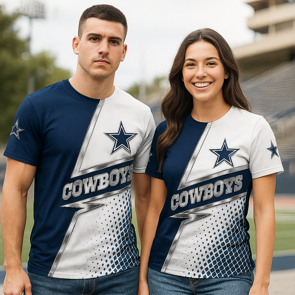 Dallas Cowboys T-Shirt | NFL Fan Gear x Blue & White Star Game Day Tee | Unisex