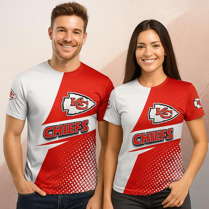 Kansas City Chiefs T-Shirt | NFL Fan Apparel | Red & White Game Day Tee | Unisex