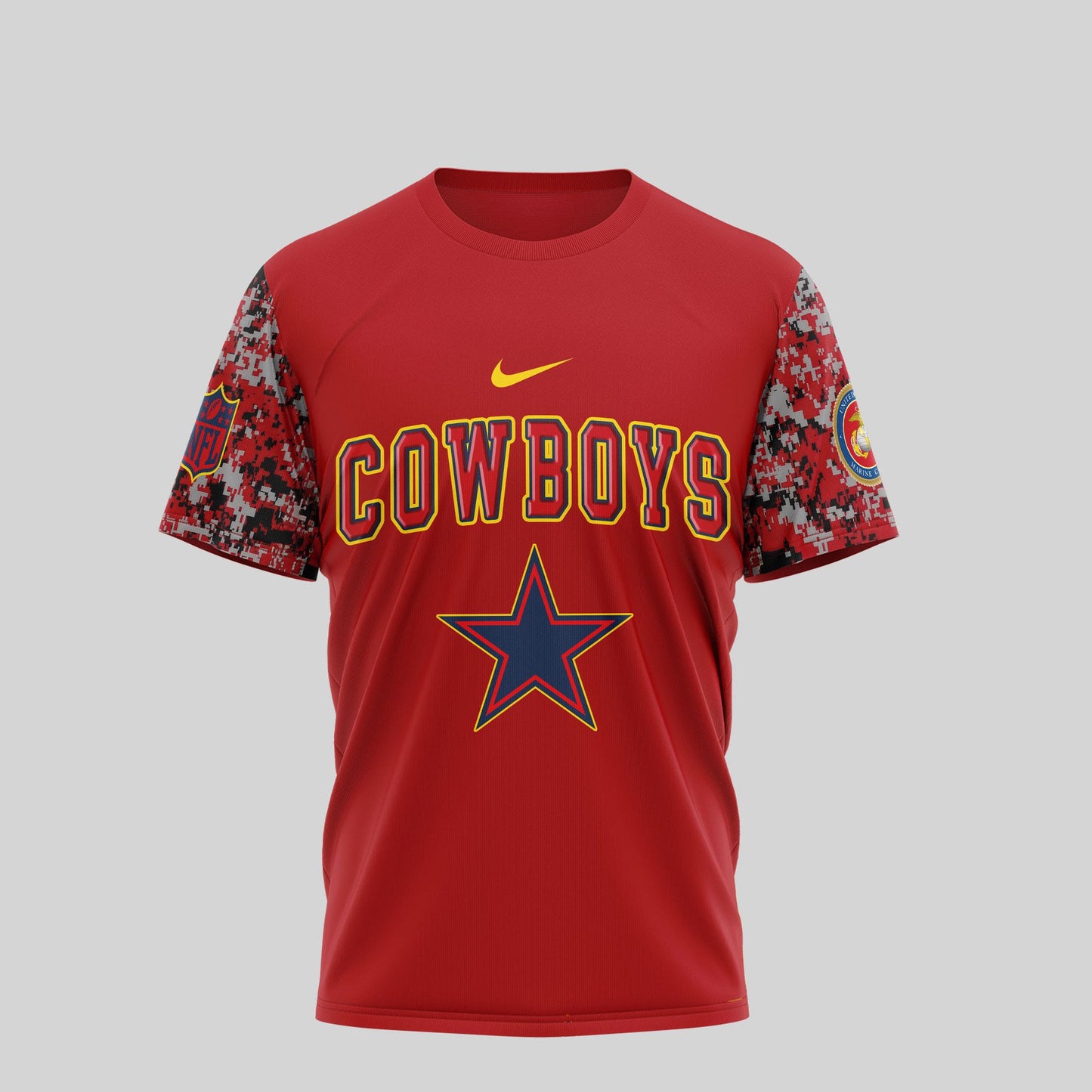 Dallas Cowboys x USMC 250th Anniversary T-Shirt | Limited Edition NFL Tribute Tee