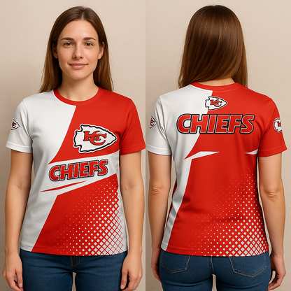 Kansas City Chiefs T-Shirt | NFL Fan Apparel | Red & White Game Day Tee | Unisex