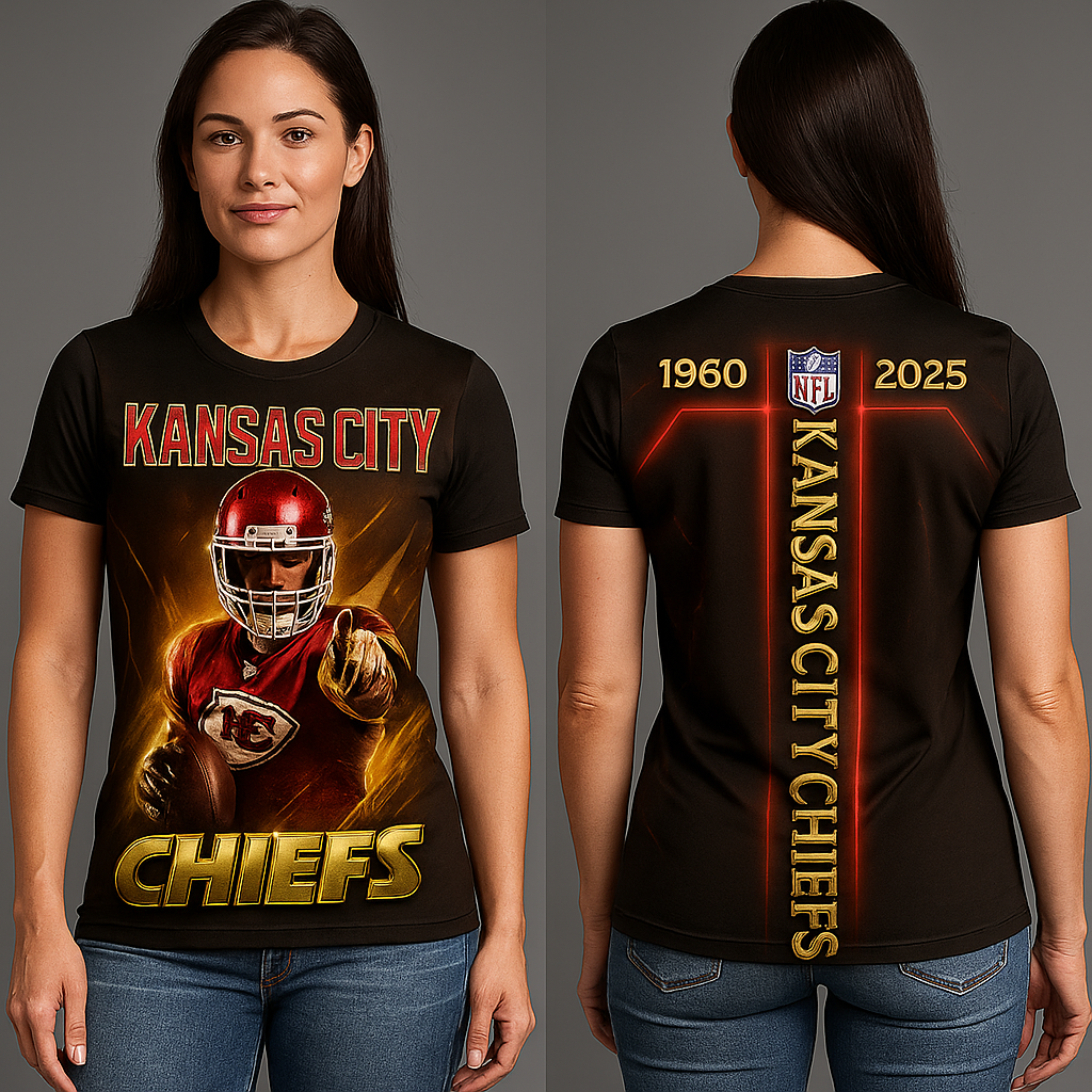 Kansas City Chiefs T-Shirt | NFL 1960–2025 Anniversary Fan Tee x Game Day Apparel