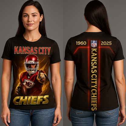 Kansas City Chiefs T-Shirt | NFL 1960–2025 Anniversary Fan Tee x Game Day Apparel