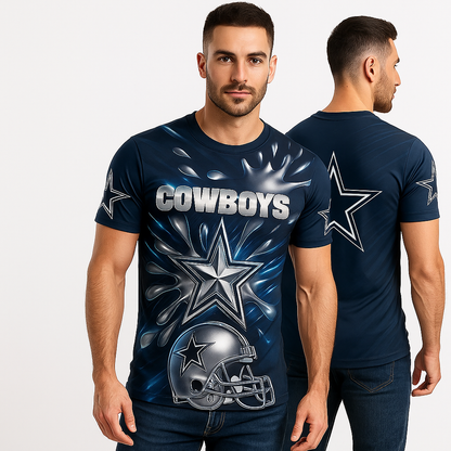 Dallas Cowboys T-Shirt | NFL Fan Gear x Silver Star Game Day Tee | Unisex Apparel