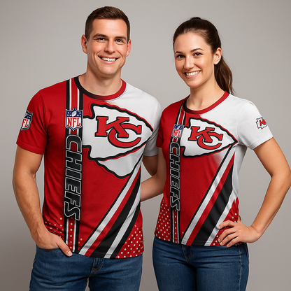 Kansas City Chiefs T-Shirt | NFL Fan Gear | Red & White Game Day Tee x Unisex