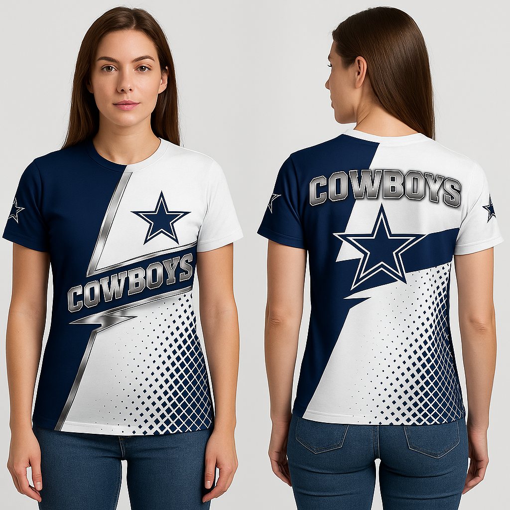 Dallas Cowboys T-Shirt | NFL Fan Gear x Blue & White Star Game Day Tee | Unisex