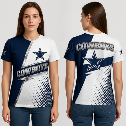 Dallas Cowboys T-Shirt | NFL Fan Gear x Blue & White Star Game Day Tee | Unisex