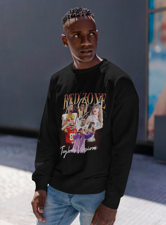 Red Zone Sweatshirt – Taylor Swift x Travis Kelce | Chiefs Game Day Crewneck
