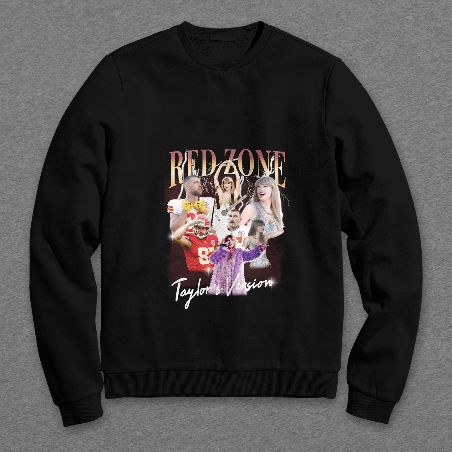Red Zone Sweatshirt – Taylor Swift x Travis Kelce | Chiefs Game Day Crewneck