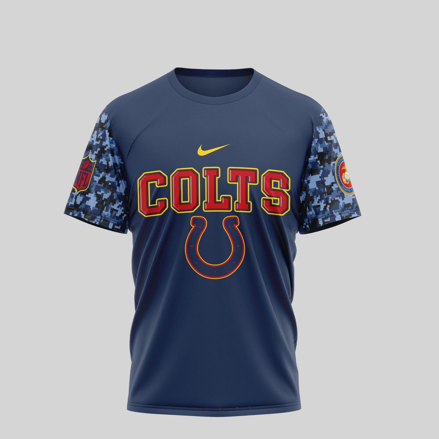 Indianapolis Colts T-Shirt – USMC 250th Anniversary Tribute | Blue & Scarlet Limited Edition