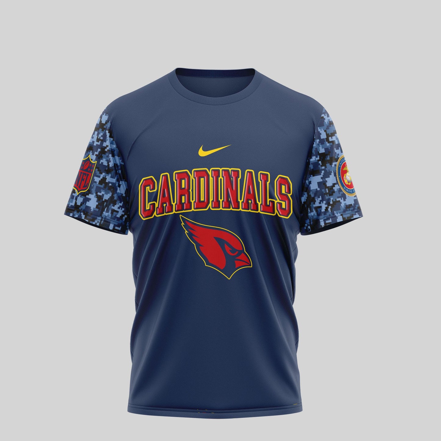Arizona Cardinals T-Shirt | 250th USMC Anniversary Tribute | NFL Football Fan Tee