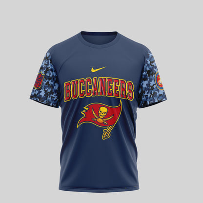 Tampa Bay Buccaneers T-Shirt | USMC 250th Anniversary Tribute | NFL Fan Gear