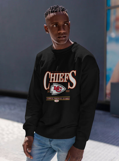 Kansas City Chiefs Vintage Sweatshirt – NFL Game Day Crewneck for Fans