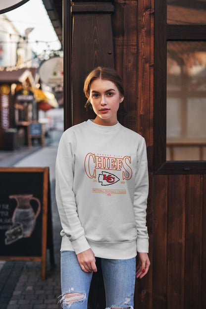 Kansas City Chiefs Vintage Sweatshirt – NFL Game Day Crewneck for Fans