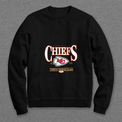 Kansas City Chiefs Vintage Sweatshirt – NFL Game Day Crewneck for Fans